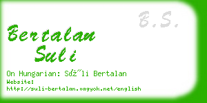 bertalan suli business card